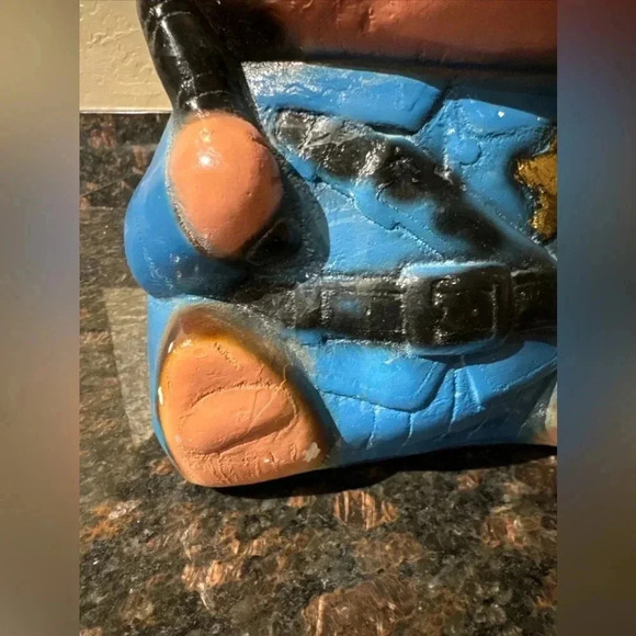 VINTAGE Ceramic Police Bear Coin Piggy Bank 60’s 70’s Collectible Nursery Decor - Picture 6 of 16